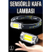 Kafa Lambası El Fenerli Kamp Lambası Usb Şarjlı Esnek Lamba