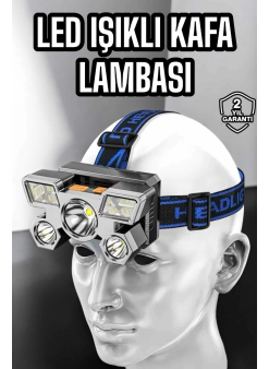 Kafa Lambası Hafif Ve Esnek Çift Anahtarlı Far Led Işık