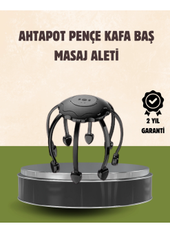 Kafa Masaj Cihazı 8 Motorlu 360 Derece Tam Kapsamlı Rahatlatıcı Masaj