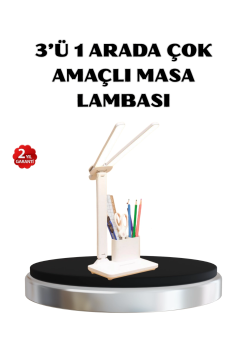 Kalemlik Ve Telefon Standlı Masa Lambası – Kısılabilir Led Işık, Göz Dostu Tasarım
