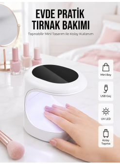 Kalıcı Oje Kurutucu Mini Uv Işınlı Taşınabilir Hızlı Ve Pratik Oje Kurutucu