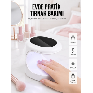 Kalıcı Oje Kurutucu Mini Uv Işınlı Taşınabilir Hızlı Ve Pratik Oje Kurutucu