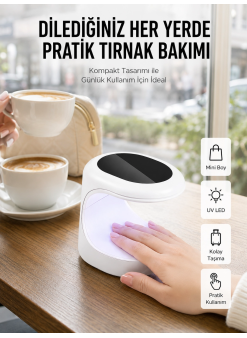 Kalıcı Oje Kurutucu Uv Led Teknolojisi Taşınabilir Mini Tırnak Kurutucu