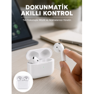 Kaliteli Ucuz İos Ve Android Uyumlu Tws Bluetooth Kulaklık Anc Özelliği Yeni Nesil