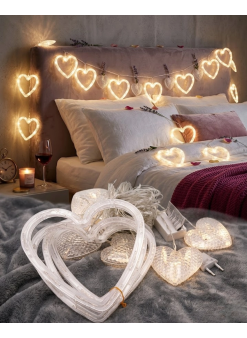Kalp Şeklinde Led Neon Işık Dekoratif Romantik Oda Ve Duvar Lambası