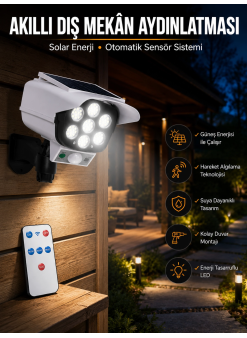 Kamera Görünümlü Solar Lamba