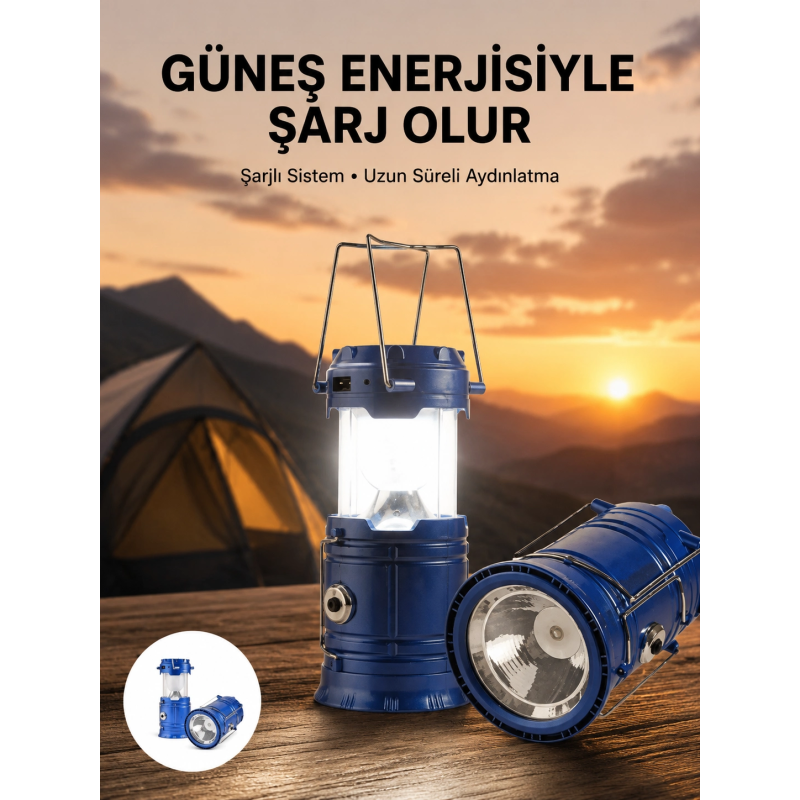 Kamp Feneri Şarj Edilebilir Güneş Enerjili Işıldak Usb Şarjlı Kamp Feneri Şarj Edilebilir Güneş Enerjili Işıldak Usb Şarjlı