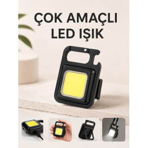 Kamp Işığı Çok Fonksiyonlu Taşınabilir Anahtarlık Kapak Açma Manyetik Özelliği