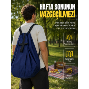 Kamp Seyahat Spor Ve Piknik İçin Geniş Hacimli Katlanabilir Omuz Çantası