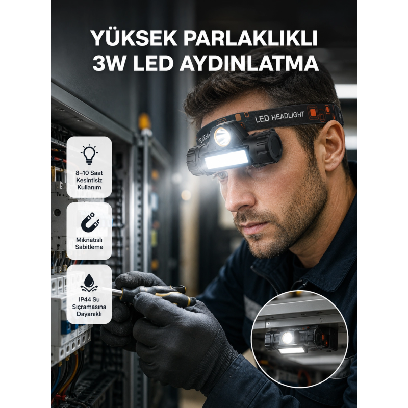 Kamp Ve Doğa İçin Şarjlı Led Baş Feneri – Mıknatıslı, Su Geçirmez Kamp Ve Doğa İçin Şarjlı Led Baş Feneri – Mıknatıslı, Su Geçirmez
