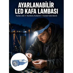Kampçı Kafa Lambası Su Geçirmez Çok Modlu Led Yeni Nesil