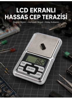 Kapaklı Dijital Cep Terazisi Hassasiyet 300 Gr Yeni Nesil