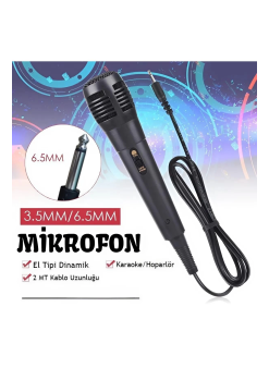 Karaoke Mikrofon Kablolu Mikrofon 6.5 Mm Karaoke Mikrofonu