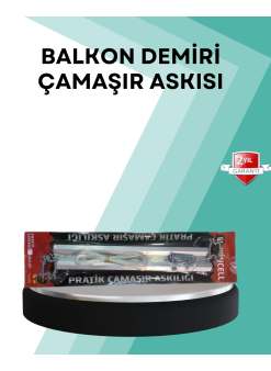 Kare Küpeşte Uyumlu Balkon Çamaşır Askısı 25x60 Cm Beyaz Pratik