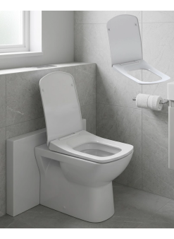 Kare Slim Klozet Kapağı Sessiz Kapanma Dayanıklı Tasarım