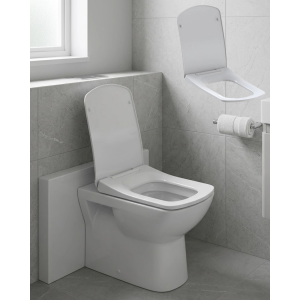 Kare Slim Klozet Kapağı Sessiz Kapanma Dayanıklı Tasarım