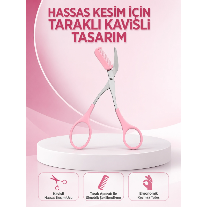 Kaş, Kirpik Ve Tırnak Çevresi Temizliği İçin Çok Fonksiyonlu Makas Yeni Nesil Kaş, Kirpik Ve Tırnak Çevresi Temizliği İçin Çok Fonksiyonlu Makas Yeni Nesil