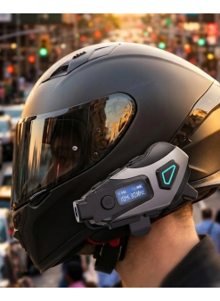 Kask İçi Kablosuz Kulaklık Kamera Fonksiyonlu Ipx8 Su Geçirmez Ve Led Ekranlı