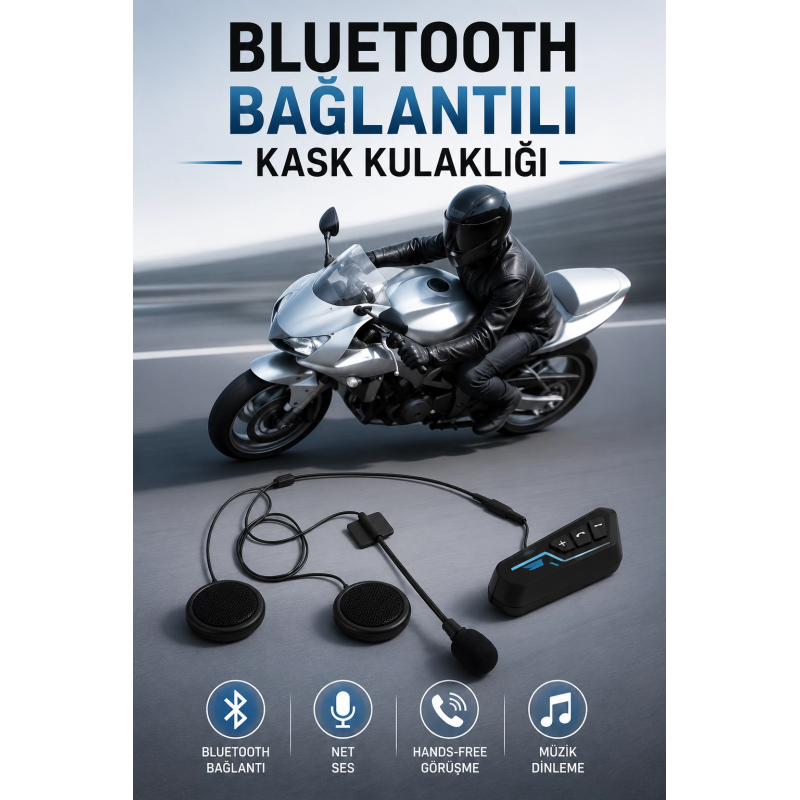 Kask Kulaklığı Motosiklet Intercom Interkom Dinleme Konuşma Özellikli Su Geçirmez Kask Kulaklığı Motosiklet Intercom Interkom Dinleme Konuşma Özellikli Su Geçirmez
