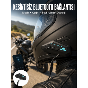 Kask Kulaklık Bluetooth Motosiklet Kulaklık Intercom Su Geçirmez