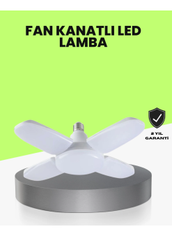 Katlanabilir 4 Kollu Led Ampül 60 Watt 6000 Lumen Beyaz Işık