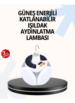 Katlanabilir 5 Kanatlı Solar Led Bahçe Ve Kamp Lambası
