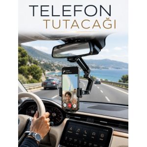 Katlanabilir Araç Telefon Tutucu Dikiz Aynasına Monte Telefon Standı