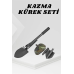 Katlanabilir Kamp Küreği Küçük Kazma Kürek Seti Pusulalı Katlanabilir Kamp Küreği Küçük Kazma Kürek Seti Pusulalı