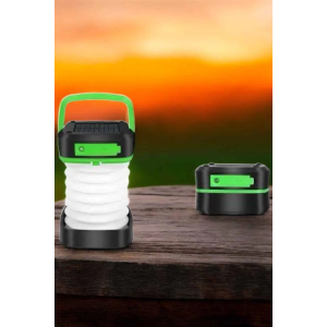 Katlanabilir Kamp Lambası Solar Fener Görünümlü 3 Kademeli Şarjlı