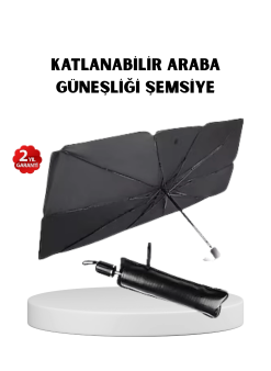 Katlanabilir Ön Cam Güneşliği Şemsiye – Her Araca Uygun Isı Ve Işık Koruması