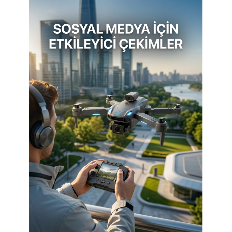 Katlanabilir Profesyonel Görünümlü Kamera Drone Katlanabilir Profesyonel Görünümlü Kamera Drone