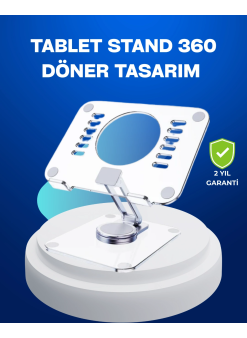 Katlanabilir Tablet Standı Ayarlanabilir Kaymaz Şeffaf Tasarım