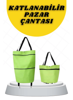 Katlanabilir Tekerlekli Alışveriş Çantası Pratik Ve Detaylı Pazar Arabası