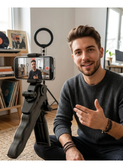 Katlanabilir Telefon Standı Mini Tripod Masaüstü Video Çekim Tutucu