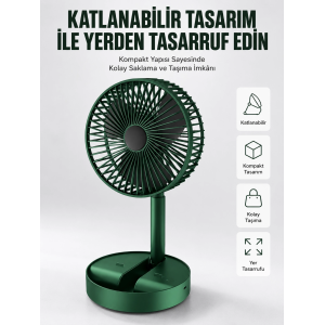 Katlanabilir Usb Şarjlı Masaüstü Soğutucu Mini Fan Telefon Tutucu Yeni Nesil