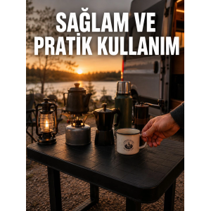 Katlanır Plastik Kamp Masası Hafif Taşınabilir Piknik Masası