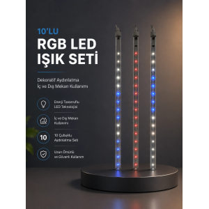 Kayan Yıldız Efektli Rgb Led Işık Seti İç Ve Dış Mekan Kullanımı