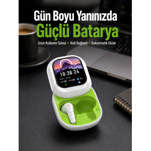 Kayar Kapak Tasarımlı Dokunmatik Ekranlı Kablosuz Bluetooth Kulaklık