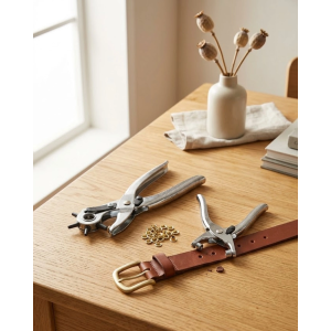 Kemer Delme Pensesi 2li Set Deri Ürünler İçin Pratik Delik Açma Atı