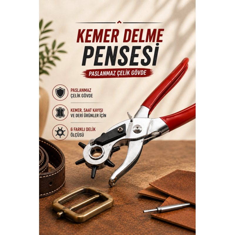 Kemer Delme Pensesi Paslanmaz Çelik Gövde Kemer Delme Pensesi Paslanmaz Çelik Gövde