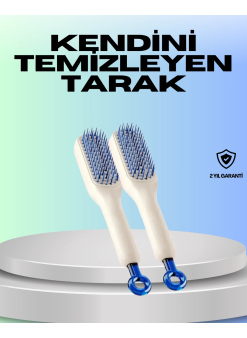 Kendini Temizleyen Ergonomik Saç Tarağı – Abs Gövde, Silikon Diş