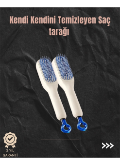 Kendini Temizleyen Hava Yastıklı Saç Tarağı – Düğümsüz Tarama