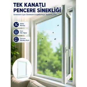 Kesilebilir Pencere Sinekliği Cırt Bantlı Sinek Koruma Filesi