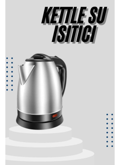 Kettle C F Tipi 220-240v Paslanmaz Çelik Elektrik Kablolu Otomatik Kapanma