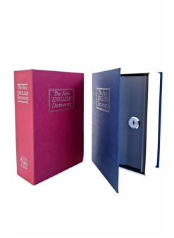 Kitap Görünümlü Gizli Kasa Büyük Boy Anahtarlı Kilitli Para Kasası