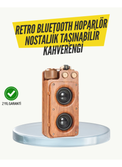 Klasik Görünümlü Bluetooth Hoparlör 360 Derece Stereo Ve Fm Radyo