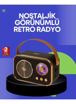 Klasik Retro Radyo – Bluetooth Destekli, Fm Özellikli Şarjlı Hoparlör