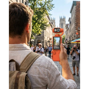 Kompakt 4k Gimbal Kamera 180 Derece Döner Başlık Stabil Video Ve Vlog Uyumlu