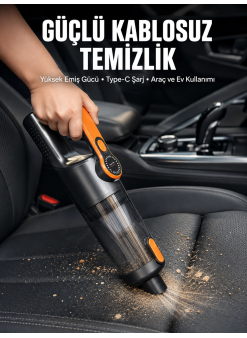 Kompakt Kablosuz Süpürge Güçlü Çekiş Ve Düşük Ses Seviyesi