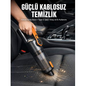 Kompakt Kablosuz Süpürge Güçlü Çekiş Ve Düşük Ses Seviyesi